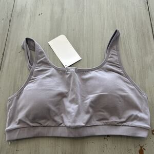 NWT Fabletics Purple Amber Sports Bra Sz XL Low Impact Strappy Back